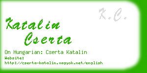 katalin cserta business card